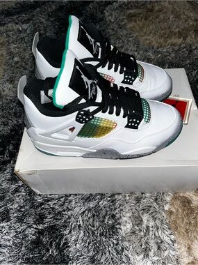 Jordan 4 Retro Lucid Green Rasta Women's